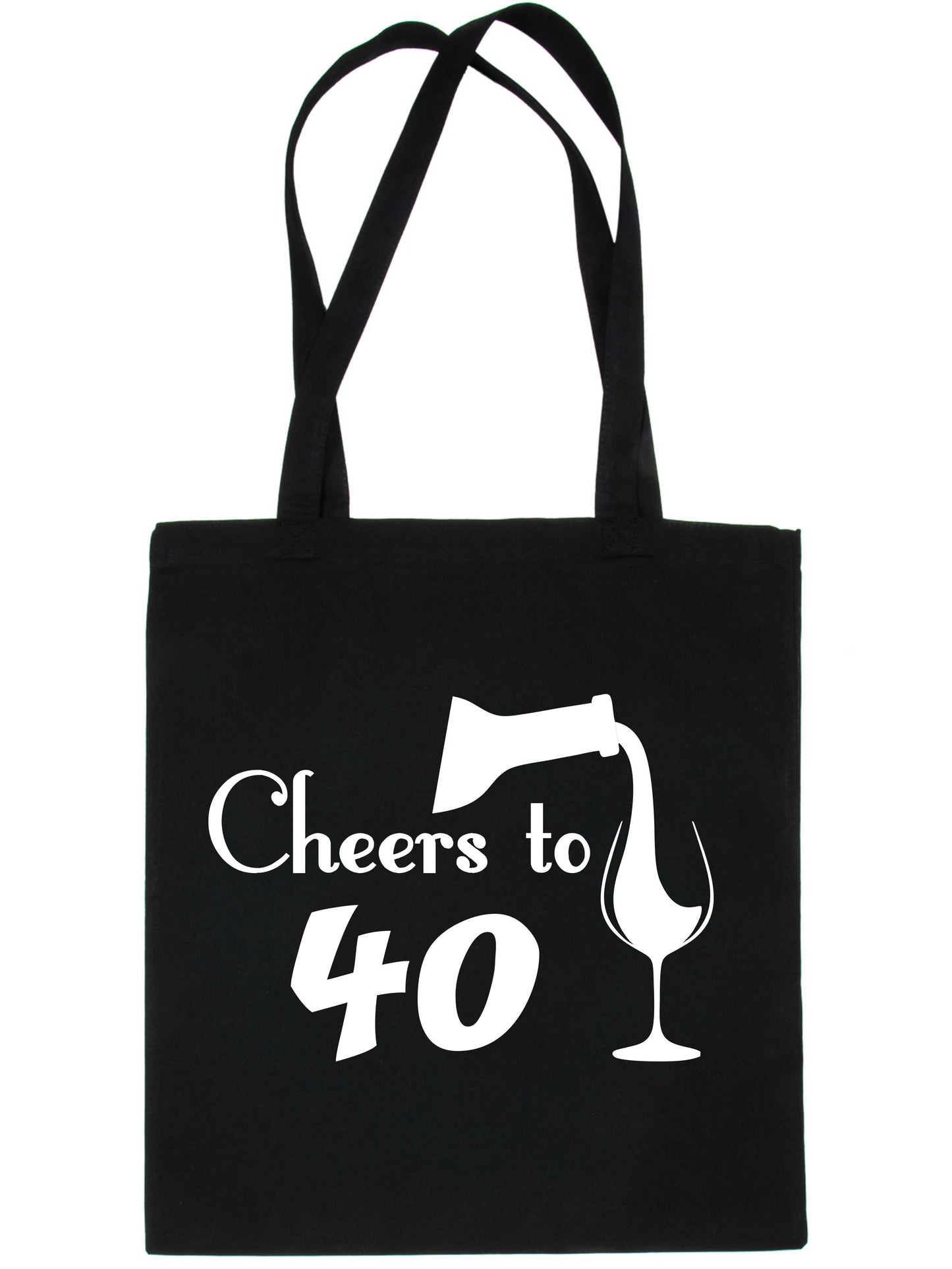 Cheers to Being 40 Birthday Gift For 40 Year Old Reusable Shopping Tote Bag