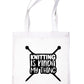 Knitting Is Kinda My Thing Funny Slogan Ladies Reusable Shopping Tote Bag