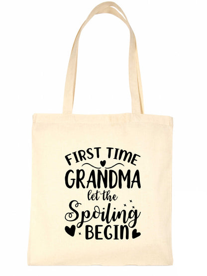 First Time Grandma Nan Funny Bag For Life Shopping Tote Bag