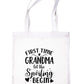 First Time Grandma Nan Funny Bag For Life Shopping Tote Bag