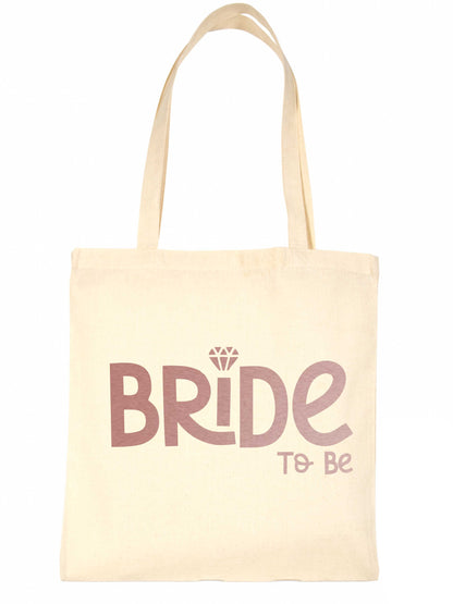 Bride To Be In Rose Gold Print Hen Party Wedding Gift Resuable Shopping Bag
