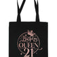 Birthday Queen 21 In Rose Gold Print 21st Birthday Gift Resuable Shopping Bag