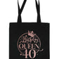Birthday Queen 40 In Rose Gold Print 40th Birthday Gift Resuable Shopping Bag