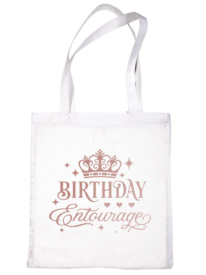Birthday Entourage In Rose Gold Print Birthday Gift Resuable Shopping Bag