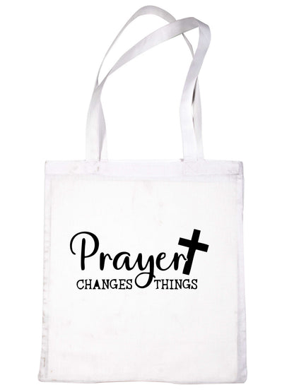 Prayer Changes Things Religious Church Fete Worship Tote Bag Shopping Bag