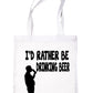 I'd Rather Be Drinking Beer Wine Shopping Tote Bag Ladies Gift