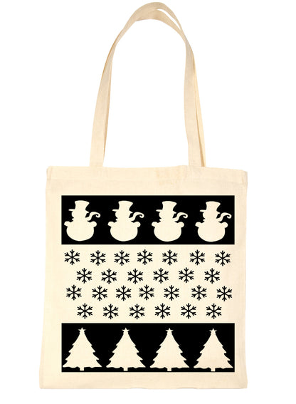 Snowman Father Christmas Santa Claus Shopping Tote Bag Ladies Gift