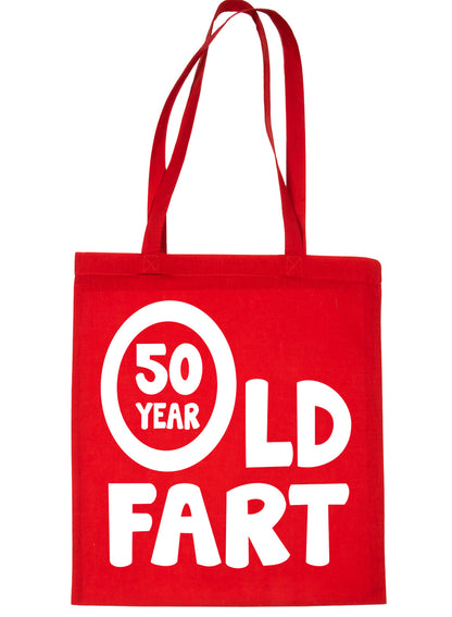 50 Year Old Fart Birthday Funny Shopping Tote Bag Ladies Gift