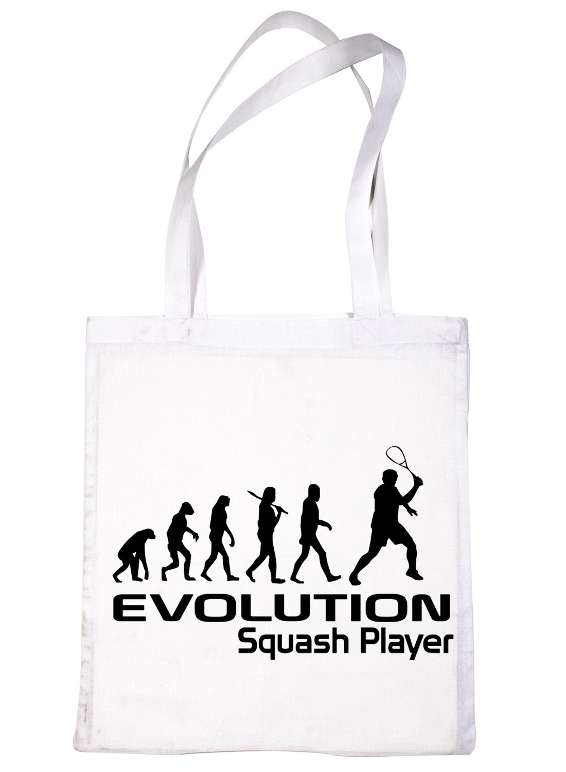 Evolution Of Squash Player Sports Shopping Tote Bag Ladies Gift