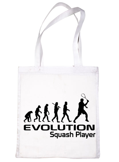 Evolution Of Squash Player Sports Shopping Tote Bag Ladies Gift