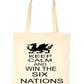 Welsh Rugby Keep Calm & Win The Six Nations Shopping Tote Bag Ladies Gift