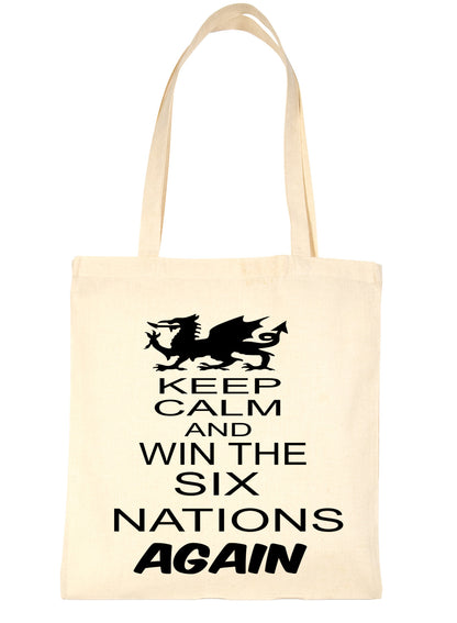 Welsh Rugby Keep Calm & Win The Six Nations Shopping Tote Bag Ladies Gift