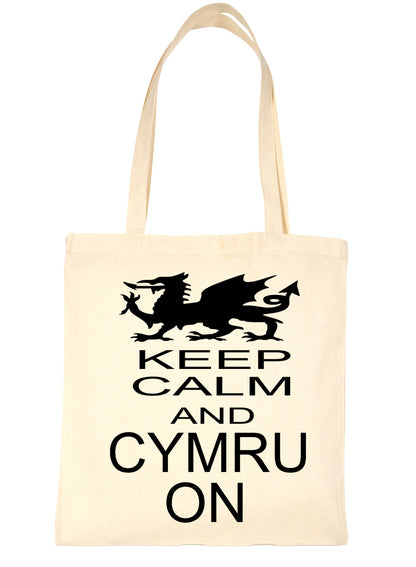 Wales Welsh Keep Calm & Cymru On Shopping Tote Bag Ladies Gift