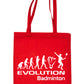 Evolution Of Badminton Racket Sports Funny Shopping Tote Bag Ladies Gift