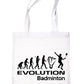 Evolution Of Badminton Racket Sports Funny Shopping Tote Bag Ladies Gift