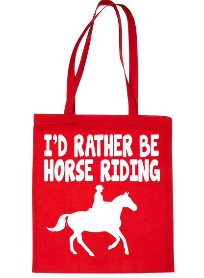 I'd Rather Be Horse Riding Pony Shopping Tote Bag Ladies Gift