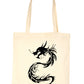 Tribal Dragon Tattoo Style Shopping Tote Bag