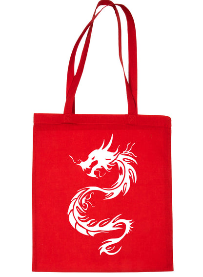 Tribal Dragon Tattoo Style Shopping Tote Bag