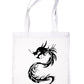 Tribal Dragon Tattoo Style Shopping Tote Bag