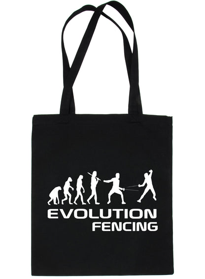Evolution Of Fencing Funny Shopping Tote Bag Ladies Gift