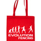 Evolution Of Fencing Funny Shopping Tote Bag Ladies Gift