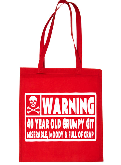 40 Year Old Git 40th Birthday Present Shopping Tote Bag Ladies Gift