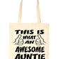This Is What An Awesome Auntie Looks Like Shopping Tote Bag Ladies Gift