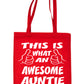 This Is What An Awesome Auntie Looks Like Shopping Tote Bag Ladies Gift