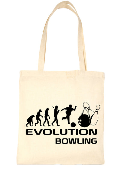Evolution Of Ten Pin Bowling Funny Shopping Tote Bag Ladies Gift