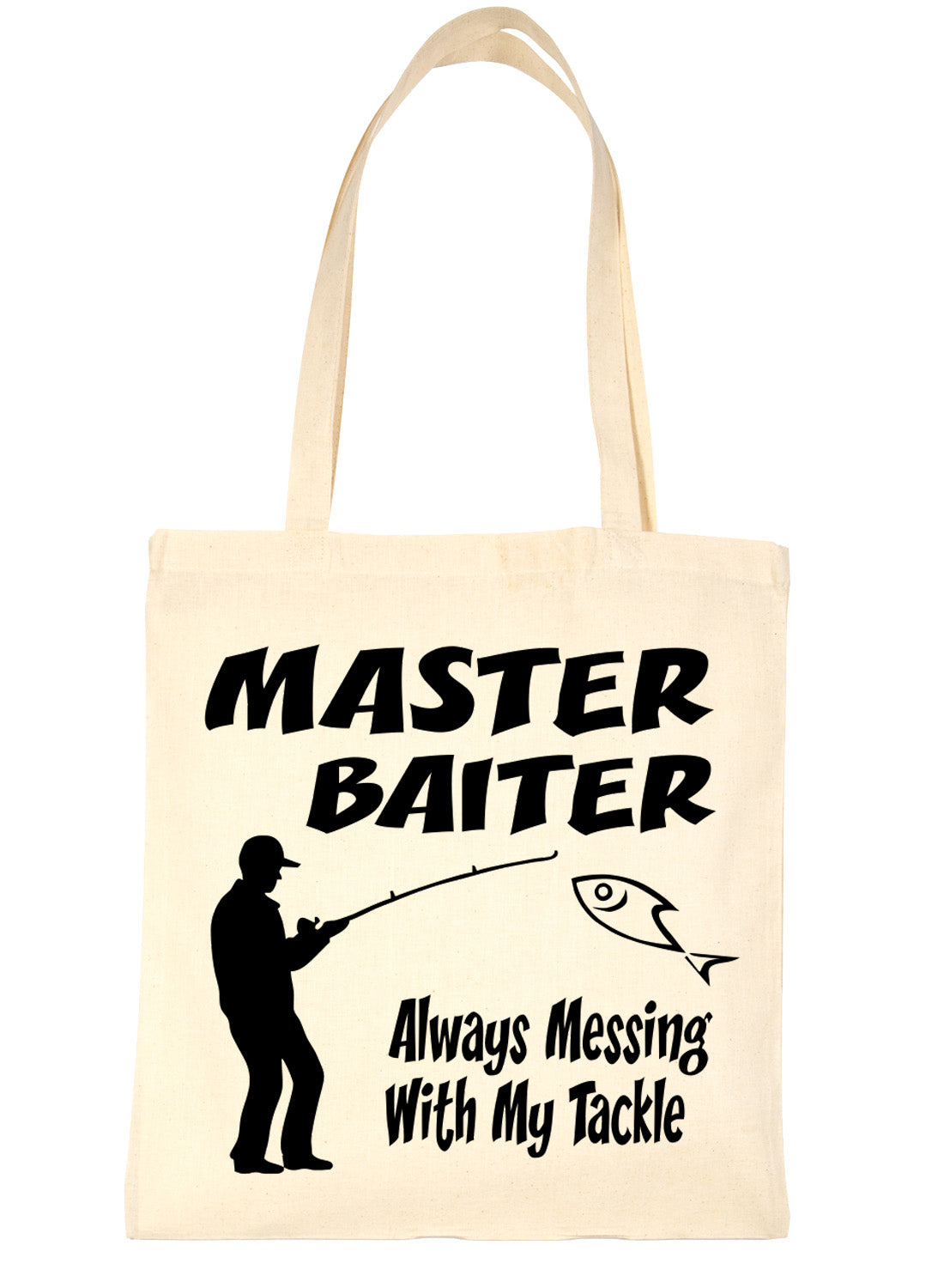 Master Baiter Angling Fishing Shopping Tote Bag For Life Ladies Gift