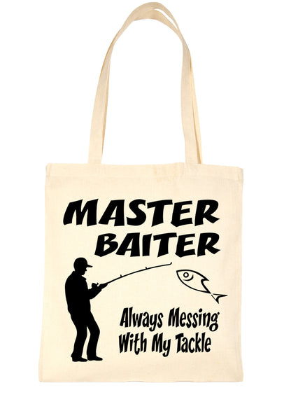 Master Baiter Angling Fishing Shopping Tote Bag For Life Ladies Gift