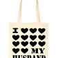 I Love My Husband Wedding Marriage Funny Shopping Tote Bag For Life Ladies Gift