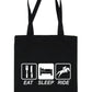 Eat Sleep Ride Horses Pony Shopping Tote Bag For Life Ladies Gift