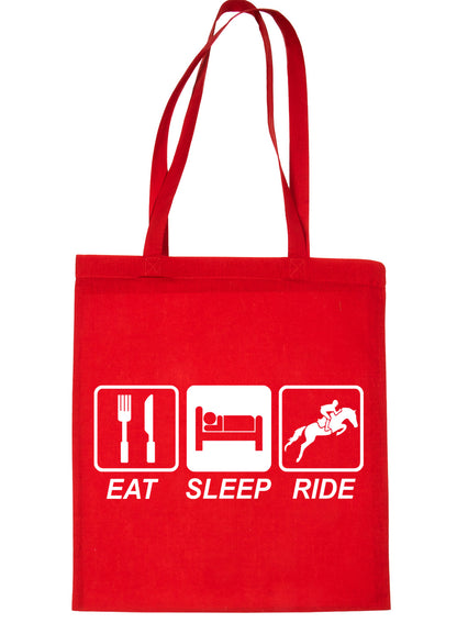 Eat Sleep Ride Horses Pony Shopping Tote Bag For Life Ladies Gift