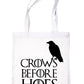 Crows Before Hoe's Funny Slogan Shopping Tote Bag For Life Ladies Gift