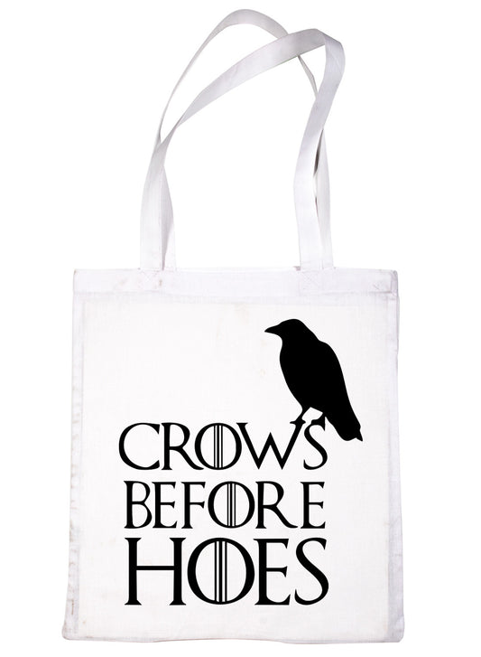 Crows Before Hoe's Funny Slogan Shopping Tote Bag For Life Ladies Gift