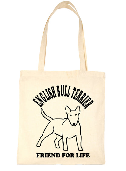 English Bull Terrier Dog Lover Shopping Tote Bag For Life