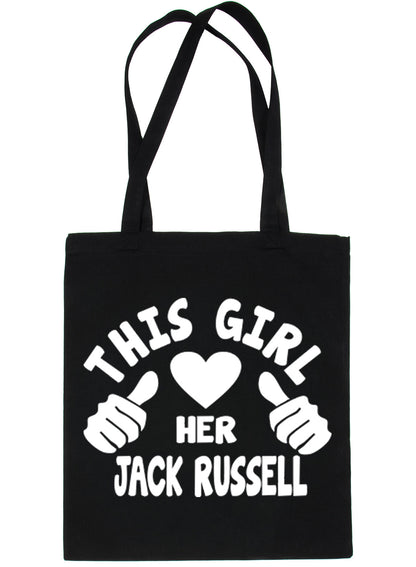 This Girl Loves Her Jack Russell Dog Lover Shopping Tote Bag For Life