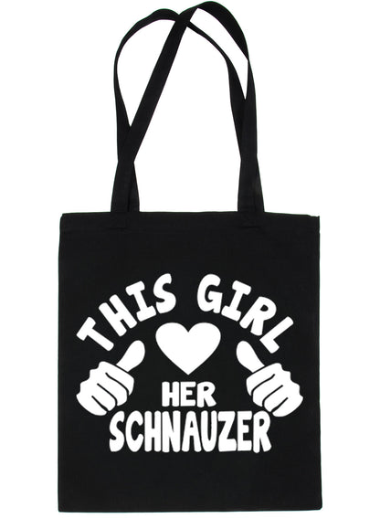 This Girl Loves Her Schnauzer Dog Lover Shopping Tote Bag For Life