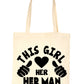 This Girl Loves Her Man Boyfriend Husband Shopping Tote Bag For Life