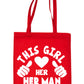 This Girl Loves Her Man Boyfriend Husband Shopping Tote Bag For Life