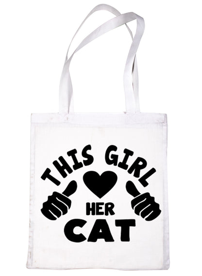 This Girl Loves Her Cat Lover Shopping Tote Bag For Life