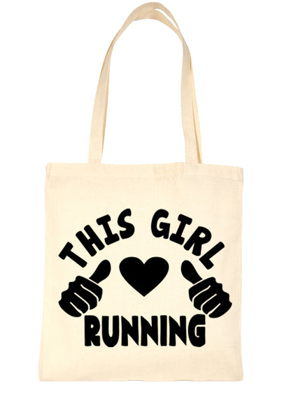 This Girl Loves Her Running Jogging Shopping Tote Bag For Life