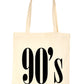 The 90's Nineties Music Lover Shopping Tote Bag