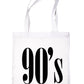 The 90's Nineties Music Lover Shopping Tote Bag