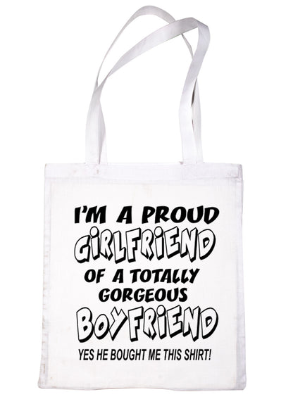 Proud Girlfriend Of Awesome Boyfriend Shopping Tote Bag For Life