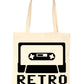 Retro Funny Music Shopping Tote Bag For Life