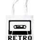 Retro Funny Music Shopping Tote Bag For Life