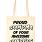 Proud Grandma Of 4 Grandchildren Shopping Tote Bag For Life