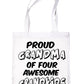 Proud Grandma Of 4 Grandchildren Shopping Tote Bag For Life